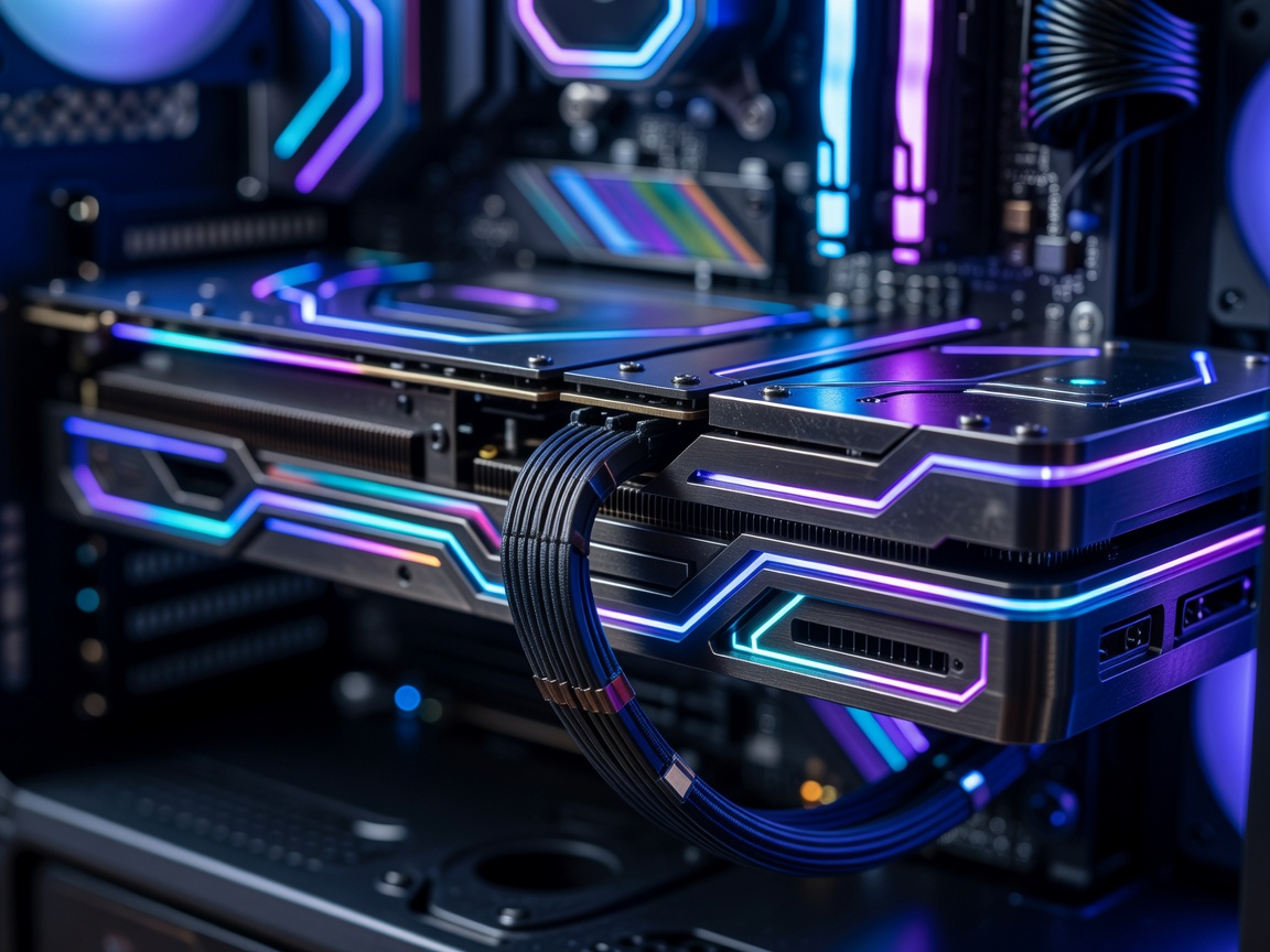 Pelikoneen sisuskalut ja nestejäähdytys RGB-valoissa